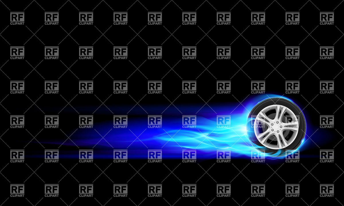 Blue Burning Wheel   Racing Symbol 6824 Transportation Download    