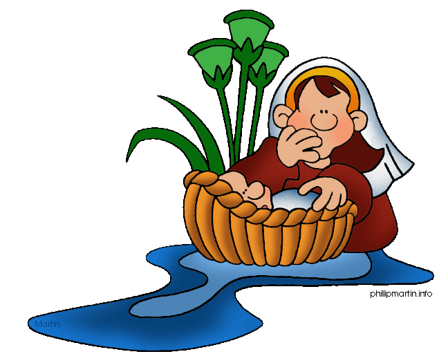 Clip Art By Phillip Martin Baby Moses In The Reeds   Bible Characters    