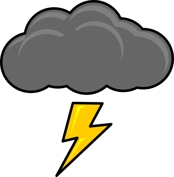 Cloud With Lightning Bolt Clip Art   Vector Clip Art Online