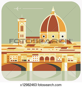 Drawing   Duomo In Florence Italy  Fotosearch   Search Clipart