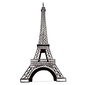 Eiffel Tower Clipart Image French Scene With The Eiffel Tower As    