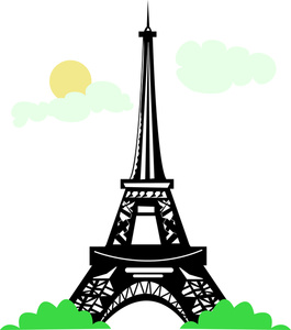 Eiffel Tower Clipart Image   French Scene With The Eiffel Tower As    