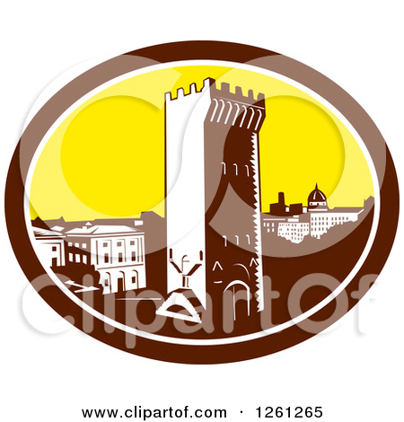 Florence  Firenze Italy   Royalty Free Vector Illustration By