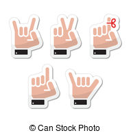 Hand Vector Gestures Signals   Human Hands Gesturing