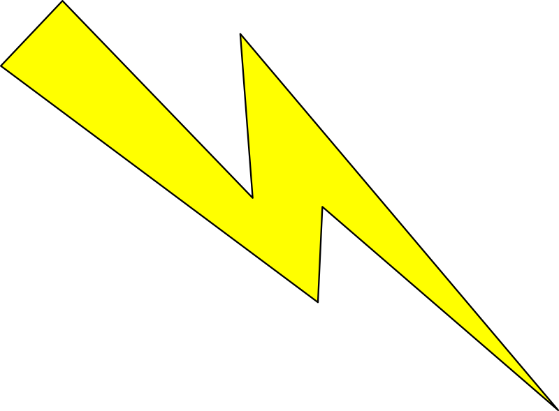 Lightning Yellow With Black Outline By Palomaironique   Lightning    