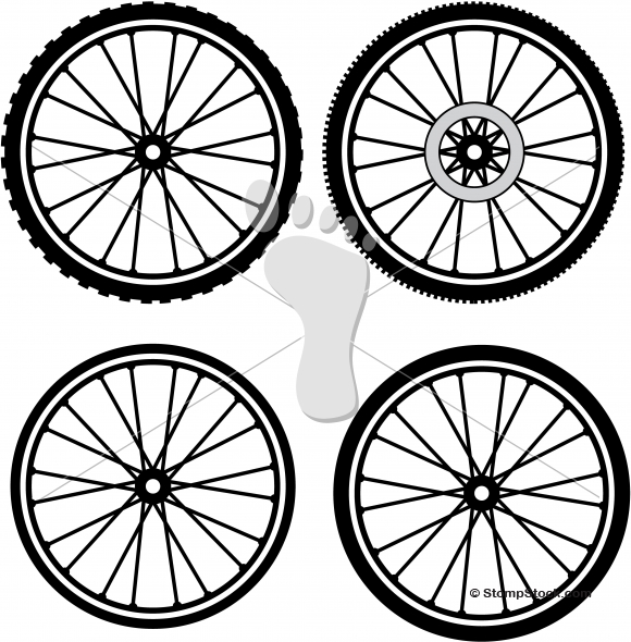 Road And Mountain Bike Wheels And Tires   Stompstock   Royalty Free