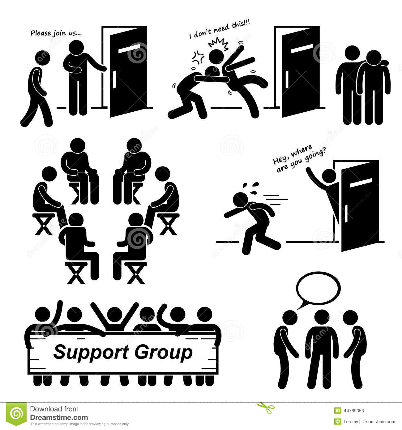 Support Group Meeting Cliparts Icons Stock Illustration   Image