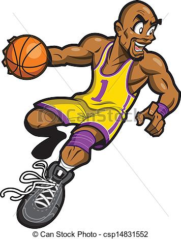 Vector   Black Basketball Player   Stock Illustration Royalty Free