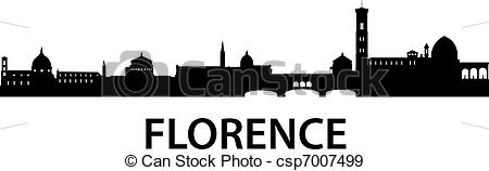Vectors Of Skyline Florence   Detailed Vector Silhouette Of Florence
