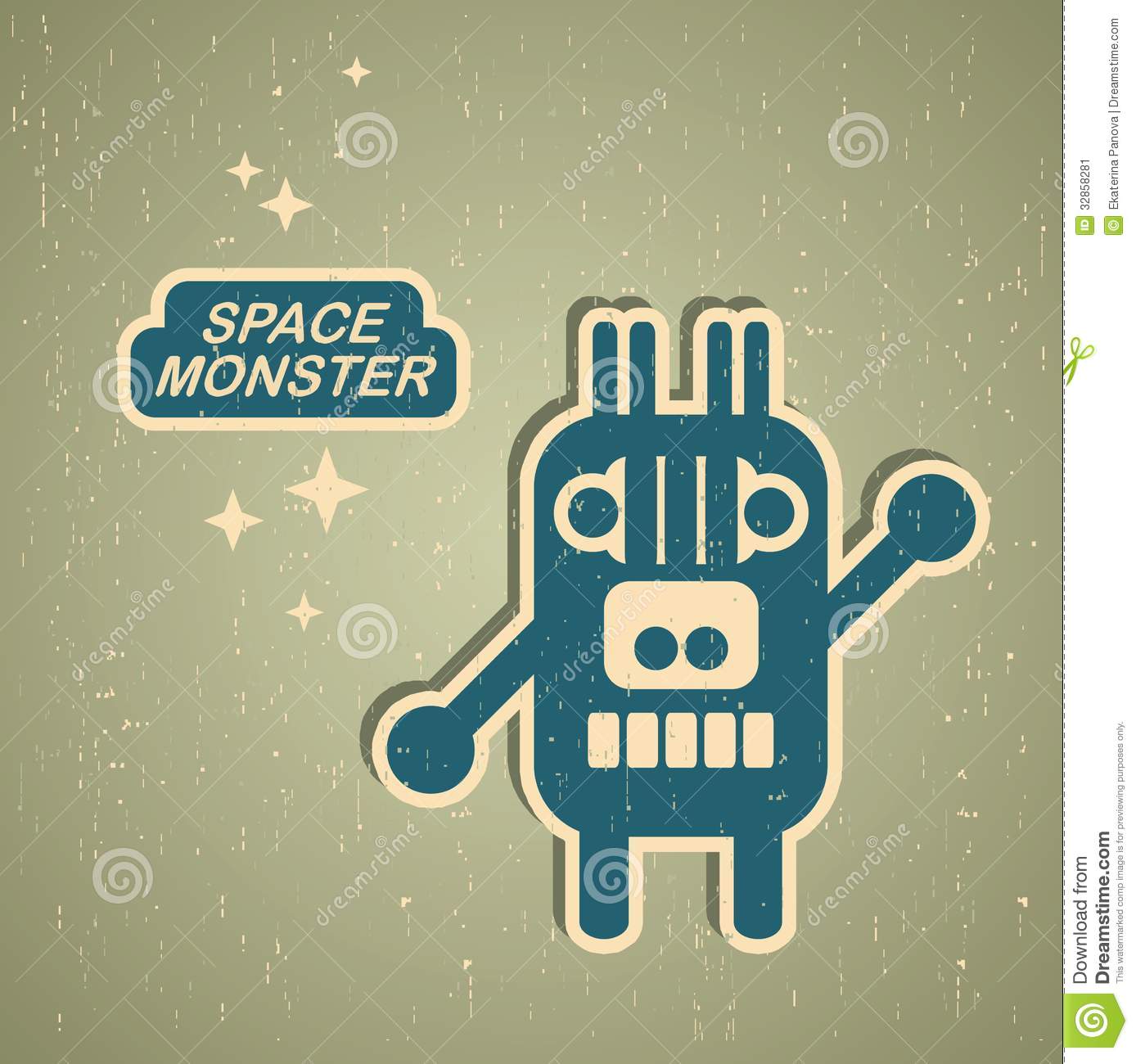 Vintage Monster  Stock Image   Image  32858281