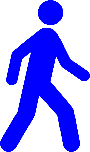 Walking Man Blue Clip Art At Clker Com   Vector Clip Art Online