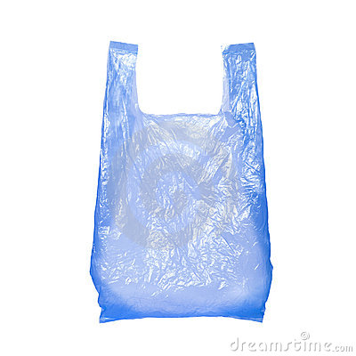 Blue Plastic Bag Isolated On White Royalty Free Stock Images   Image