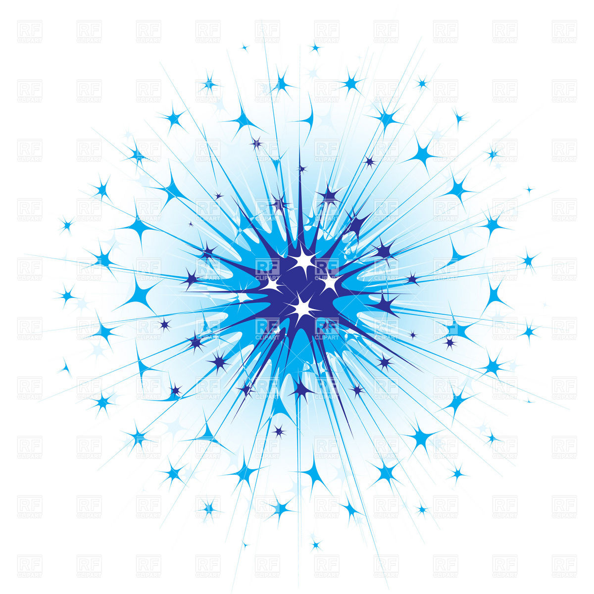 Blue Stars Explode 7790 Design Elements Download Royalty Free