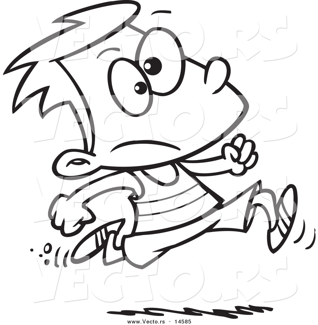 Boy Running Coloring Pages