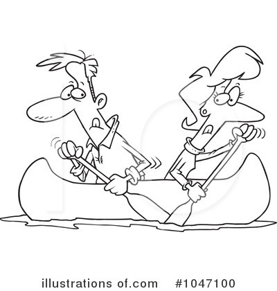 Canoe Clipart  1047100   Illustration By Ron Leishman