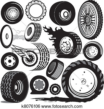 Clip Are Collection Of Various Tires And Wheels
