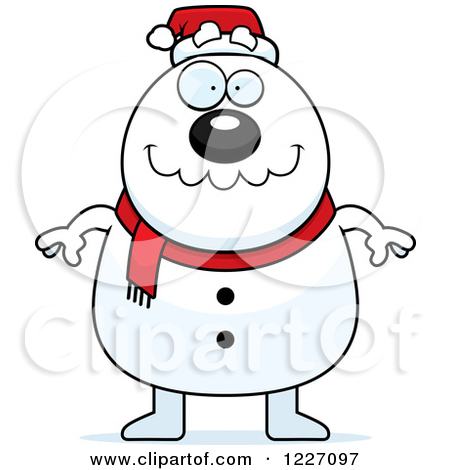     Clip Art Of A Happy Snowman Wearing A Purple And Pink Cape And Hat