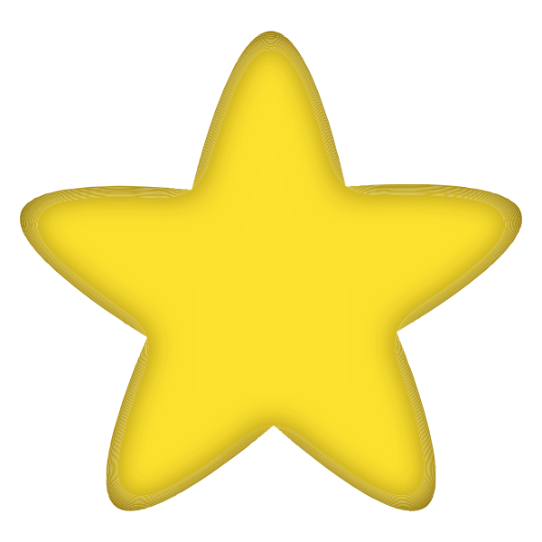 Five Pointed Yellow Star Clip Art At Clker Com   Vector Clip Art