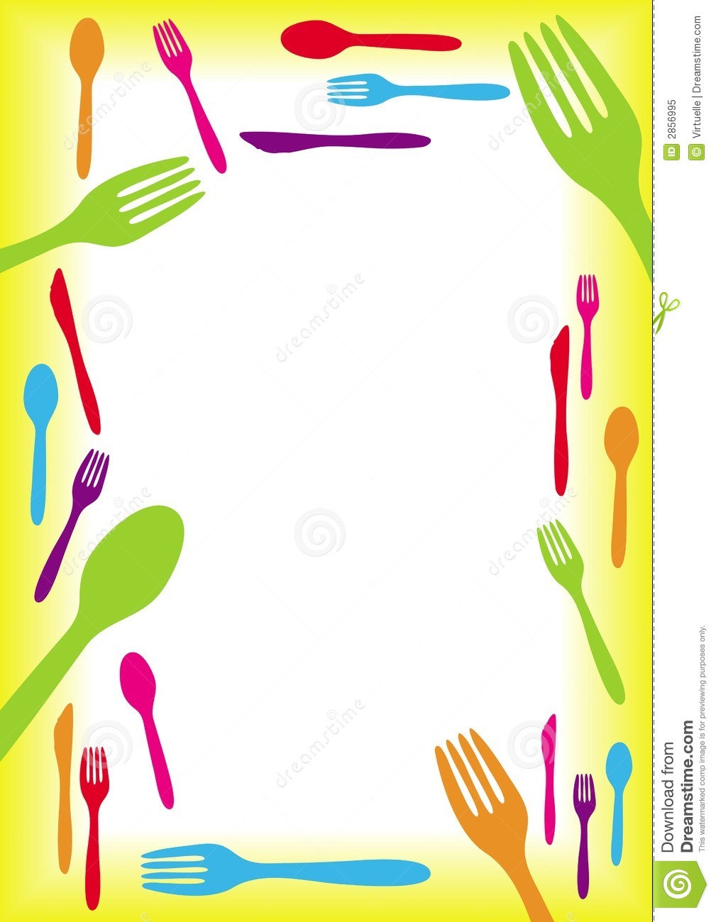 Food Border Clip Art Cutlery Border