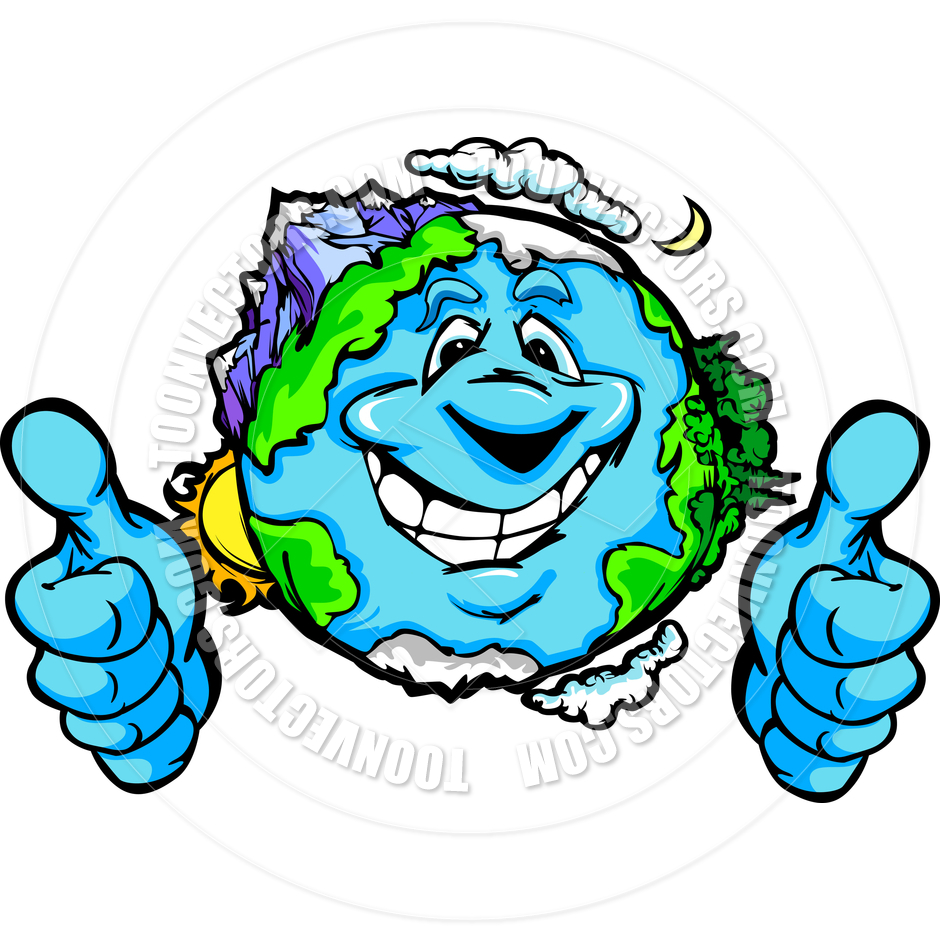 Happy Planet Earth With Thumbs   Clipart Panda   Free Clipart Images