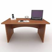 Illustration Of 3d Office Desk With Laptop K4626278   Search Eps Clip