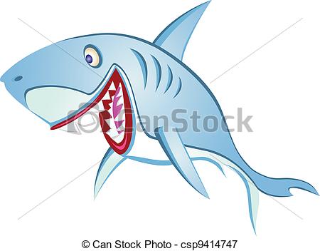 Illustration Of Funny Shark Cartoon Illustration Of Funny Shark