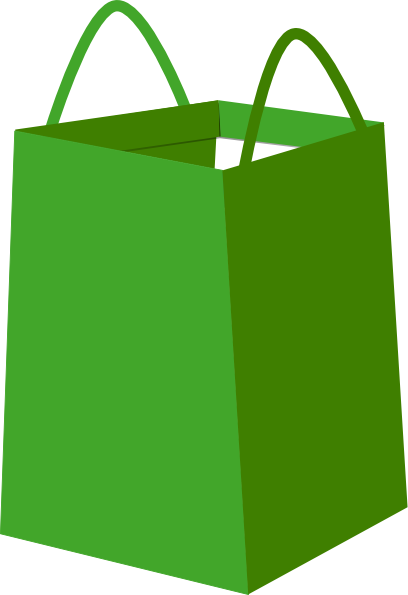 Plastic Bag Clipart Green Shopper Bag Clip Art