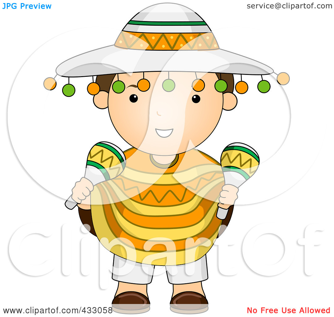Royalty Free  Rf  Clipart Illustration Of A Mexican Boy By Bnp Design