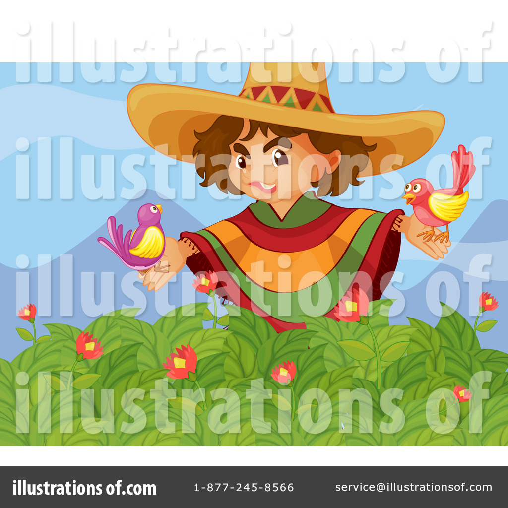 Royalty Free  Rf  Mexican Boy Clipart Illustration By Colematt Stock