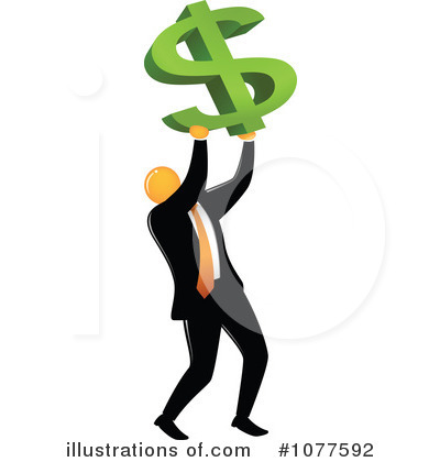 Royalty Free  Rf  Orange Faceless Businessman Clipart Illustration By