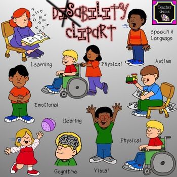 This Disability Clipart Set Includes 45 Images  There Are 9 Distinct    