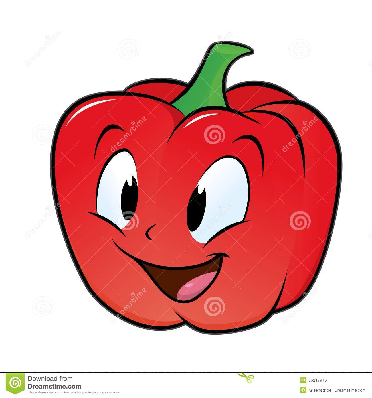 Cartoon Bell Pepper  Isolated Objects For Design Element 