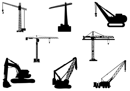 Construction Crane Clipart Crane Vector Silhouette Graphics Jpg