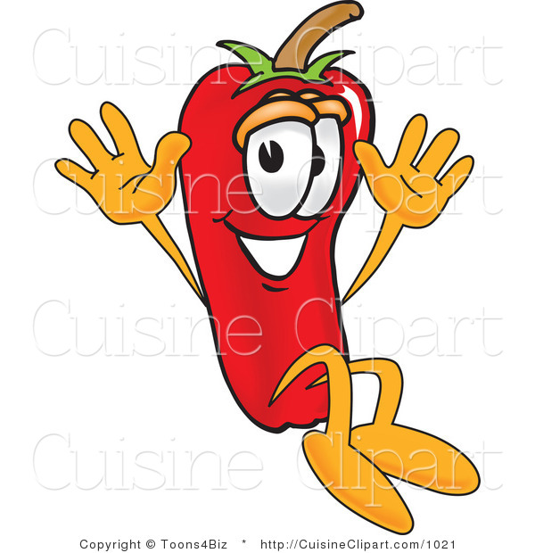 Cuisine Clipart Of A Cute Chili Pepper Mascot Cartoon Character