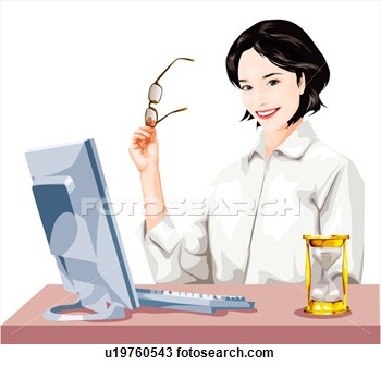 Drawing Of Work From Home U19760543   Search Clipart Illustration