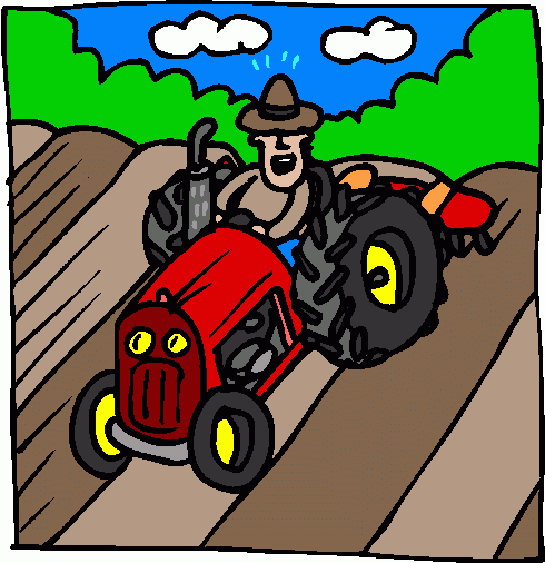 Farmer On Tractor Clipart Selected Clipart