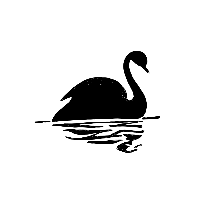 Free Clipart  Black Swan Silhouette   Animals   Konand