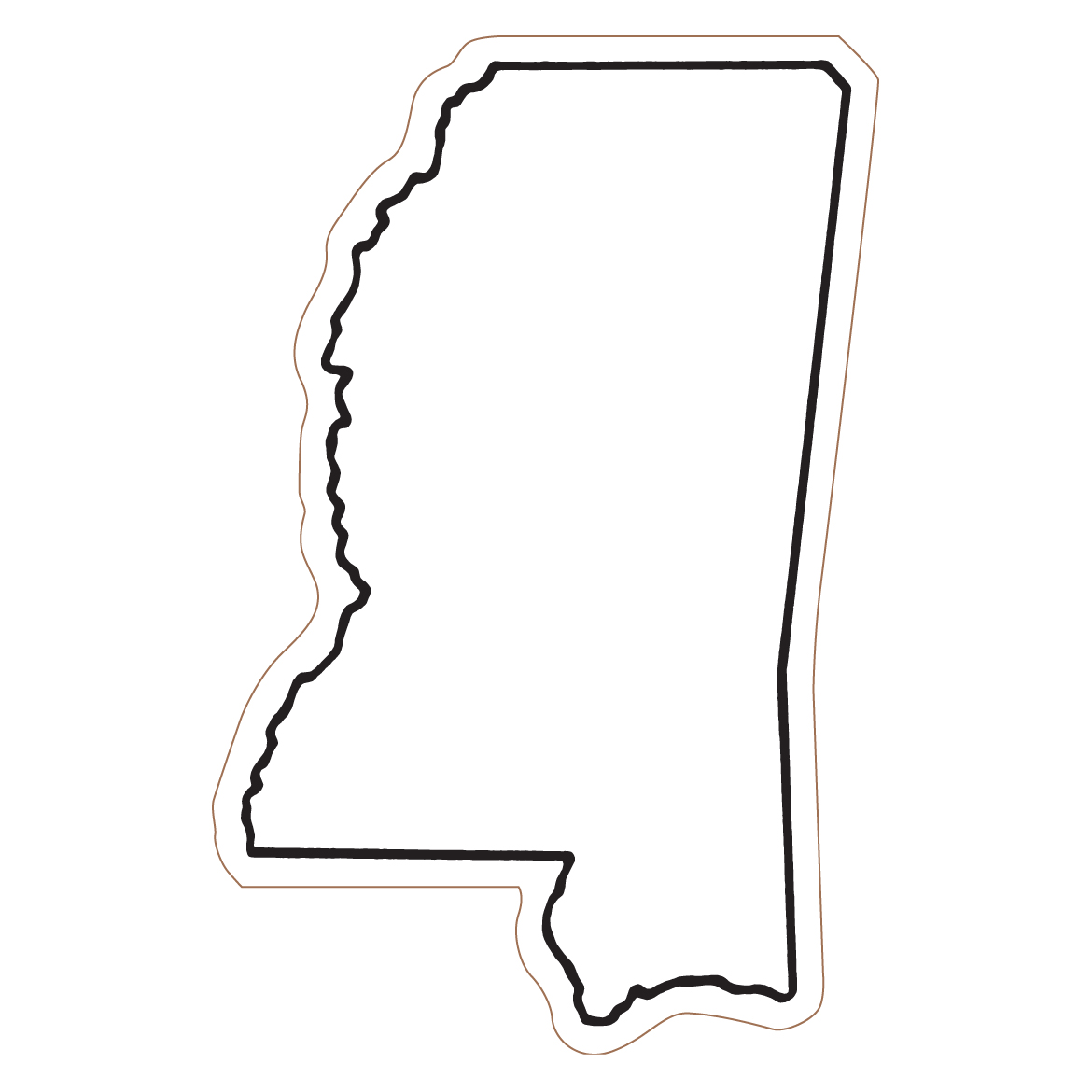 Mississippi State Outline Clipart