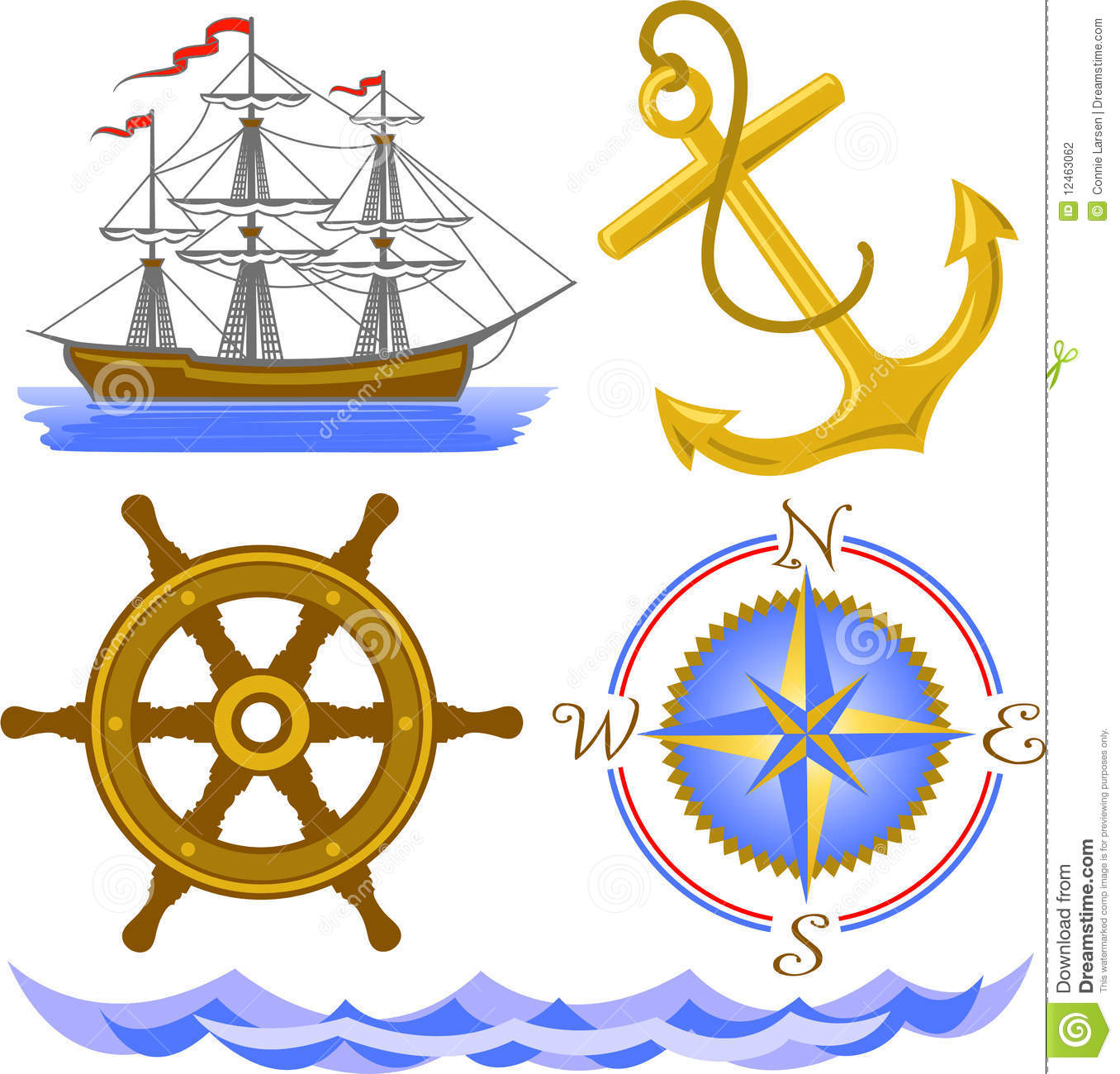 Nautical Symbols Eps Stock Photography   Image  12463062