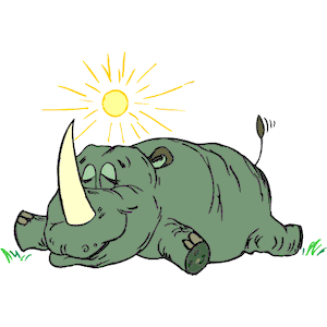 Rhino Sunbathing Clipart Cliparts Of Rhino Sunbathing Free Download    