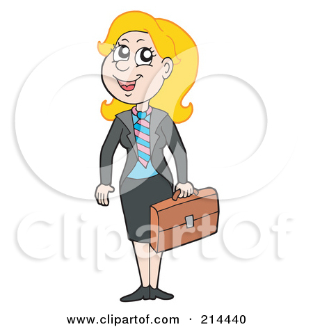 Royalty Free  Rf  Clipart Illustration Of A Blond Business Woman