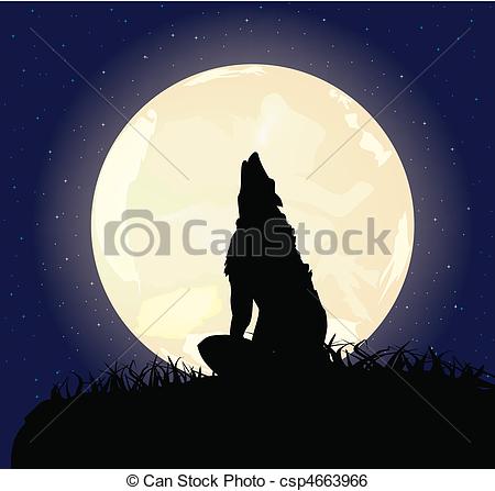 Sitting Howling Wolf Clip Art The Lonely Wolf Sits On A Rock