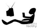 Slihouette Silhouettes Watching Tv Tvs Remote 0705watchingtv Gif Clip    