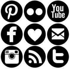 Social Media Icons On Pinterest   Social Icons Icon Set And Flat    