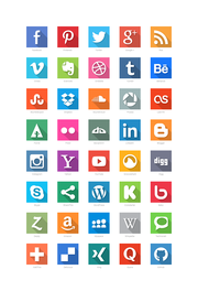 Social Media Icons Set Trophy Gold And Silver Medals Grungy Social    
