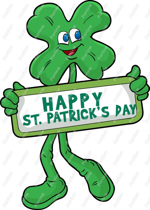 St Patrick Day Shamrock Clip Art   Royalty Free Clipart   Vector