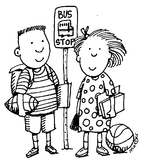 Students At Bus Stop   Clip Art Gallery