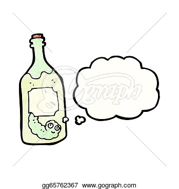 Tequila Worm Clipart Cartoon Tequila Bottle With