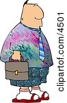 Wearing Colorful Hippie Clothing To His Work On Casual Friday
