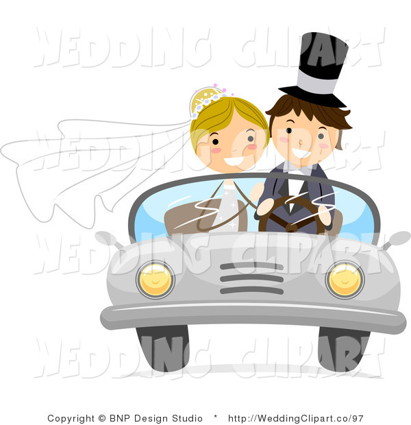 Wedding Car Cartoon Wedding Car Cartoon Style Wedding Elements Wedding